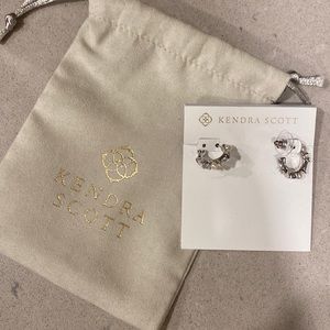 Kendra Scott Mini Hoop Pearl + Stone Earrings